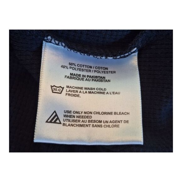 Redhead Thermal Four Button Henley 2XL Big & Tall Men XXL Blue with Brown Trim - Picture 14 of 14